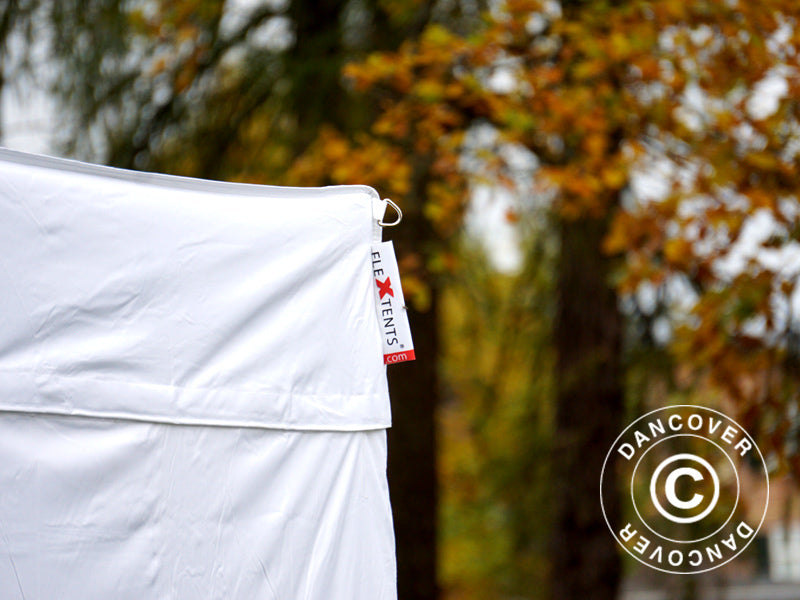 Gazebo rapido FleXtents® PRO Exhibition con pareti laterali, 3x3m, Bianco, Ritardante di Fiamma