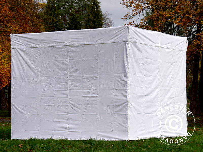 Gazebo rapido FleXtents® PRO Exhibition con pareti laterali, 3x3m, Bianco, Ritardante di Fiamma