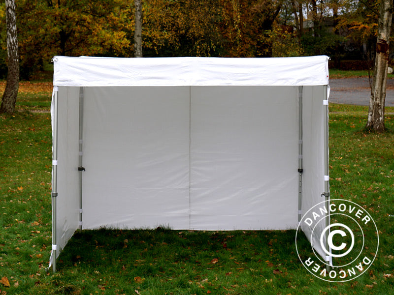 Faltzelt FleXtents® Xtreme 50 Exhibition mit Seitenwänden, 3x3m, weiß, Flammfest