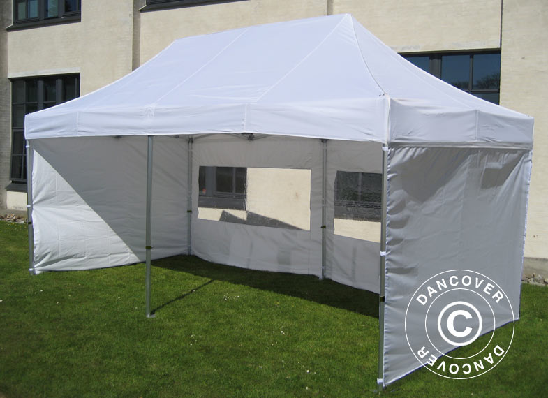 Pop up aiatelk FleXtents PRO 3x6m Valge, Tuld Tõkestav, kaasas 6 külgseinad
