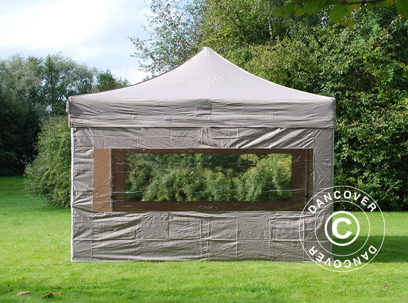 Pop up gazebo FleXtents PRO 4x4 m Latte, incl. 4 sidewalls