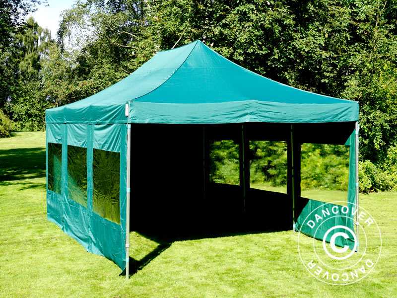 Tente pliante FleXtents Xtreme 50 4x6m Vert, avec 8 cotés