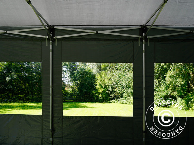 Pop up gazebo FleXtents PRO 4x6 m Grey, incl. 8 sidewalls