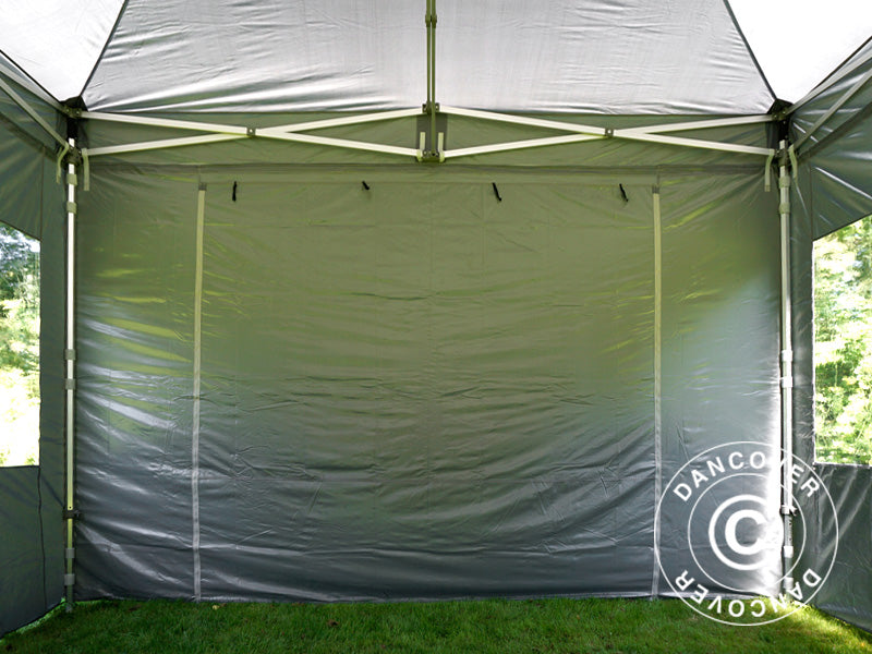 Prekybinė palapinė FleXtents Xtreme 50 4x6m Pilka, įsk. 8 šonines sienas