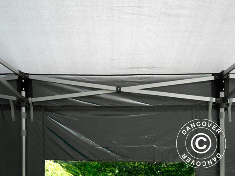 Pop up gazebo FleXtents Xtreme 50 4x6 m Grey, incl. 8 sidewalls