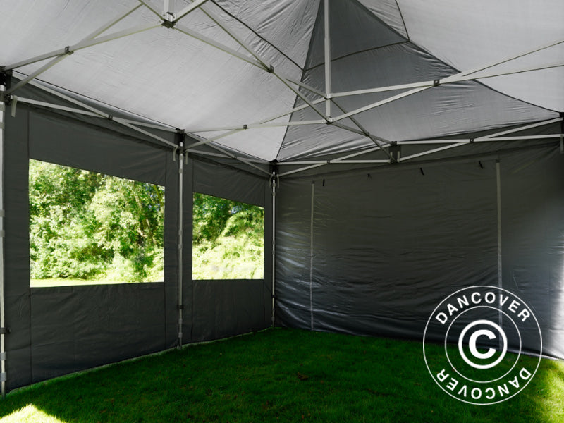 Prekybinė palapinė FleXtents Xtreme 50 4x6m Pilka, įsk. 8 šonines sienas
