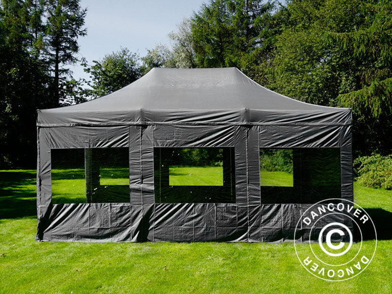 Prekybinė palapinė FleXtents Xtreme 50 4x6m Pilka, įsk. 8 šonines sienas