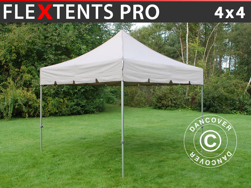 Pop up gazebo FleXtents PRO "Peaked" 4x4 m Latte