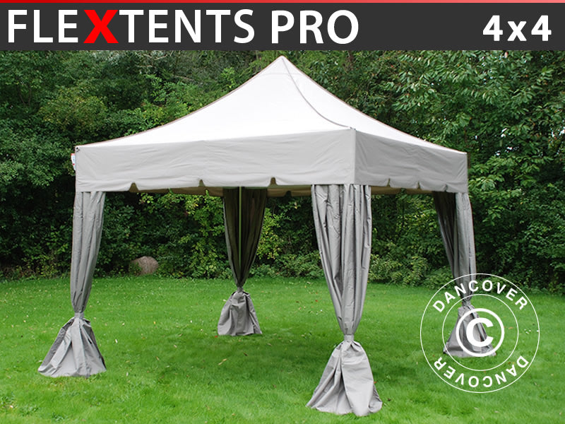 Faltzelt FleXtents PRO 4x4m Latte – Jetzt kaufen bei Dancover