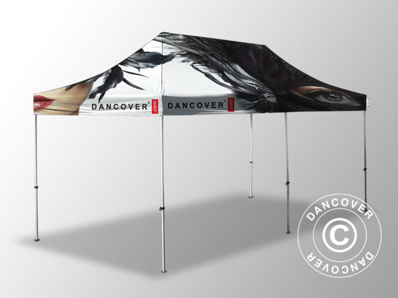 Faltzelt FleXtents Xtreme 50 mit vollflächigem Digitaldruck, 3x6m