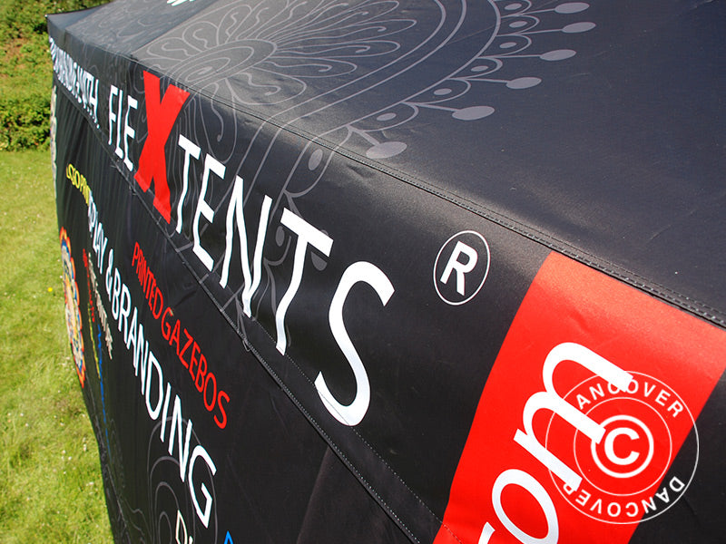 Pop up gazebo FleXtents Xtreme 50 with full digital print, 4x8 m, incl. 4 sidewalls