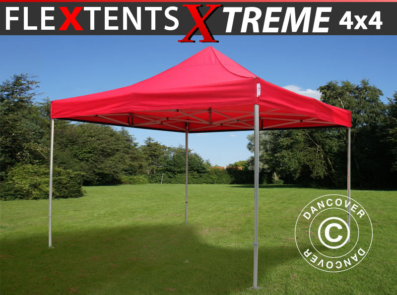 Faltzelt FleXtents Xtreme. Faltzelt 4x4m. Faltzelt Rot. Jetzt kaufen.