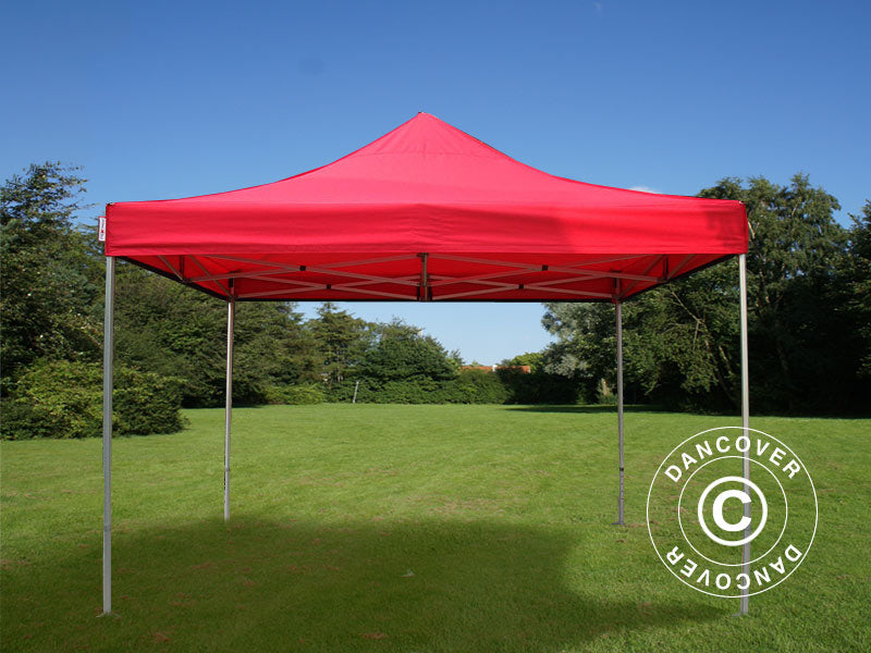 Tente pliante FleXtents Xtreme 50 4x4m Rouge, avec 4 cotés