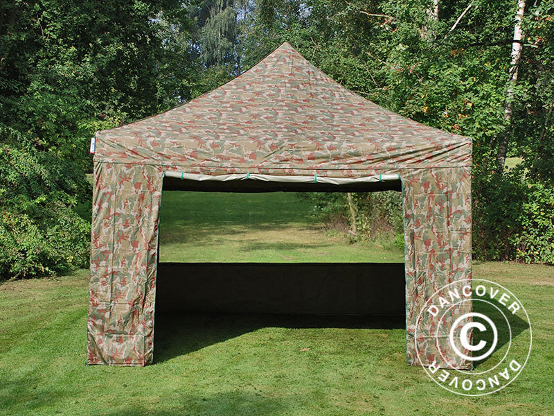 Faltzelt FleXtents Xtreme 50 4x4m Camouflage, mit 4 Seitenwänden
