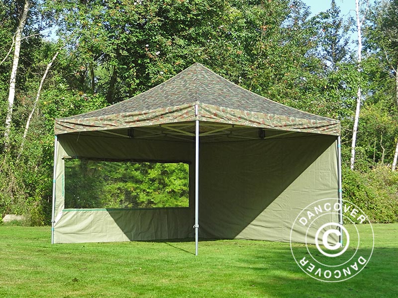 Tente pliante FleXtents Xtreme 50 4x4m Camouflage, avec 4 cotés