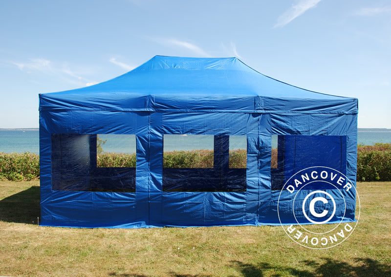Carpa plegable FleXtents Xtreme 50 4x6m Azul, incl. 8 lados