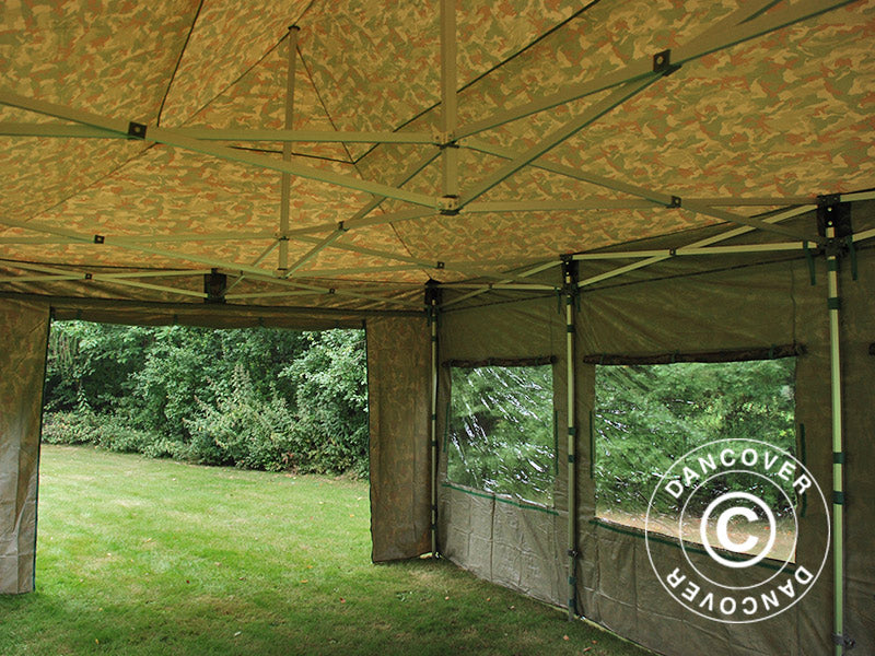 Pop up gazebo FleXtents Xtreme 50 4x6 m Camouflage/Military, incl. 8 sidewalls