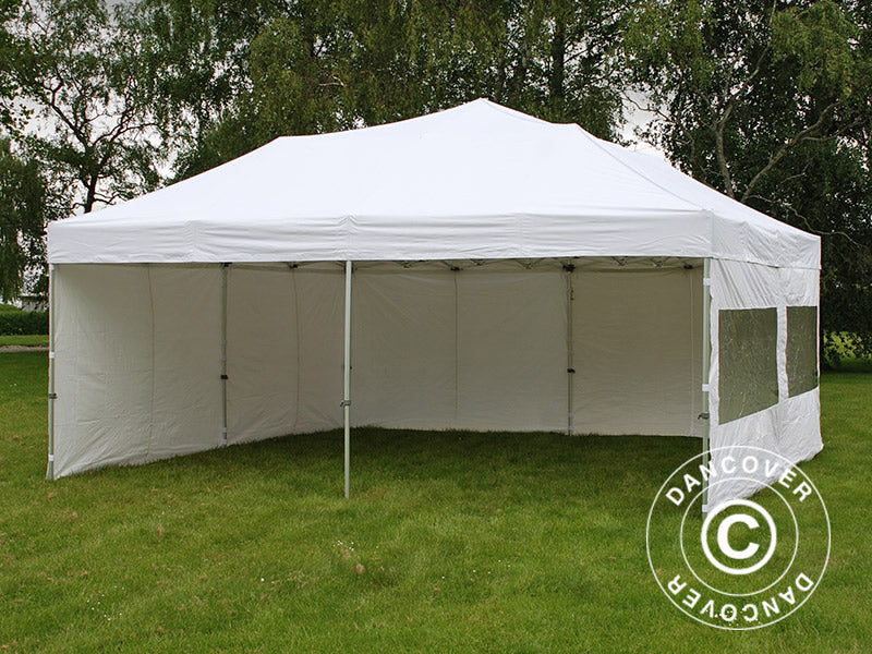 Prekybinė palapinė FleXtents Xtreme 50 6x6m Balta, įsk. 8 šonines sienas