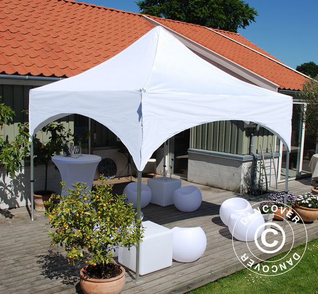 Pop up gazebo FleXtents PRO "Arched" 3x3 m White, incl. 4 sidewalls