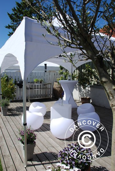 Pop up gazebo FleXtents PRO "Arched" 3x3 m White, incl. 4 sidewalls