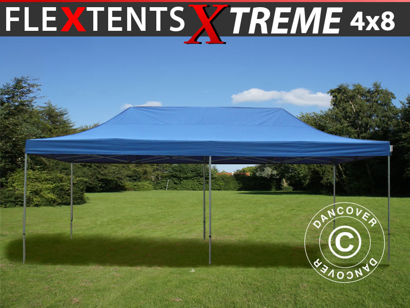 Prekybinė palapinė FleXtents Xtreme 60 4x8m Mėlyna