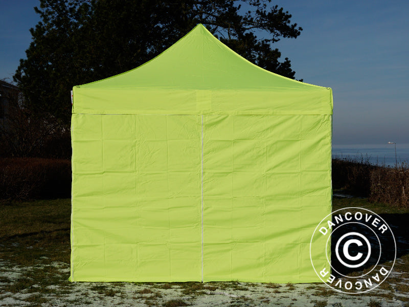 Pop up gazebo FleXtents PRO 3x3 m Neon yellow/green, incl. 4 sidewalls