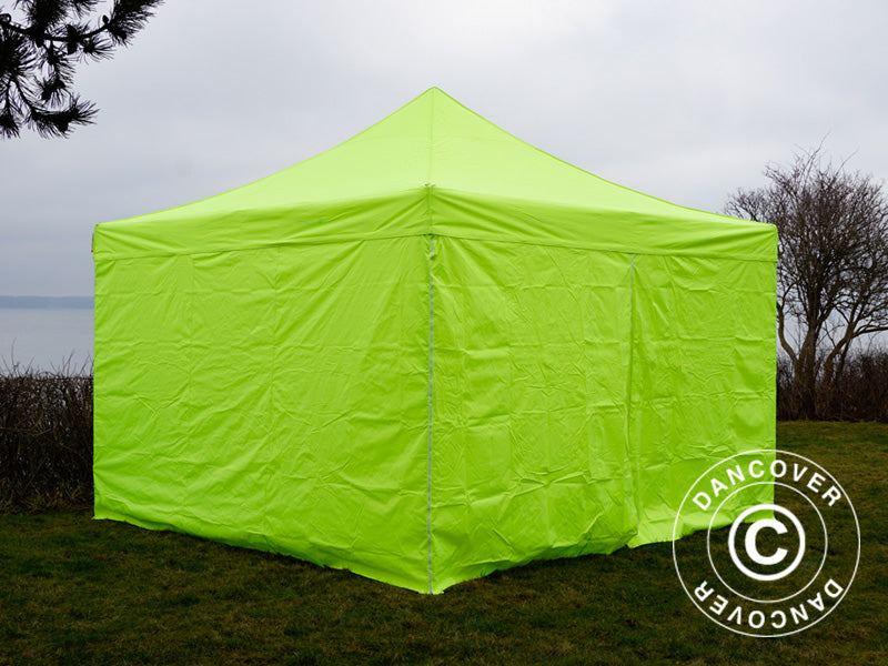 Pop up aiatelk FleXtents PRO 4x4m Neoonkollane/Roheline, kaasas 4 külgseinad