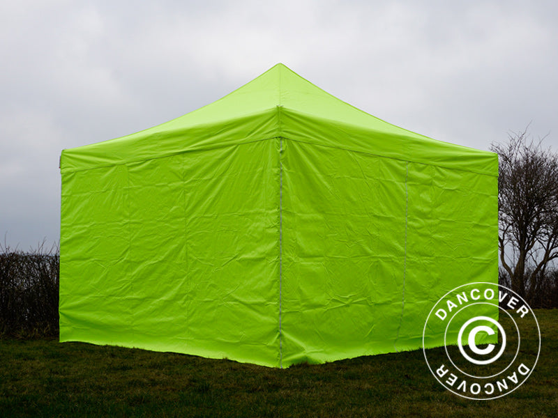 Pop up aiatelk FleXtents PRO 4x4m Neoonkollane/Roheline, kaasas 4 külgseinad
