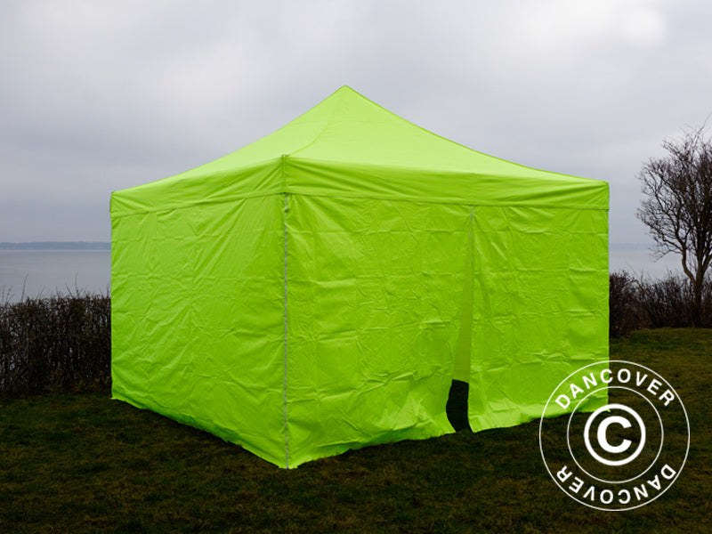 Vouwtent FleXtents Xtreme 50 4x4m Neon geel/groen, inkl. 4 Zijwanden