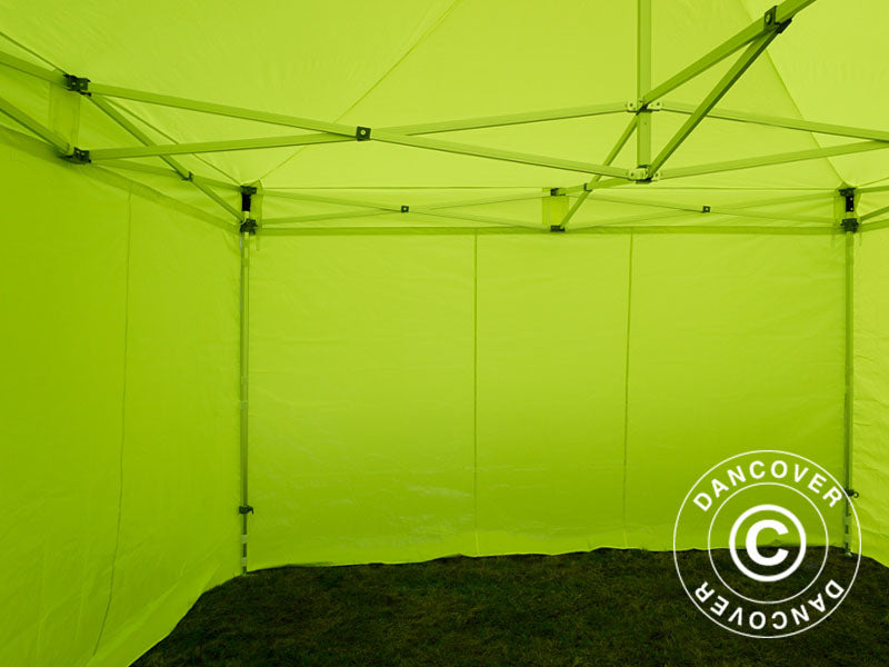 Vouwtent FleXtents Xtreme 50 4x4m Neon geel/groen, inkl. 4 Zijwanden