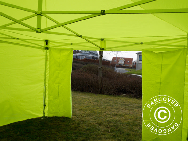 Vouwtent FleXtents Xtreme 50 4x4m Neon geel/groen, inkl. 4 Zijwanden