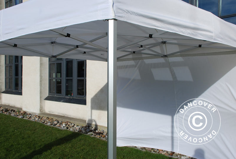 Faltzelt FleXtents PRO 2,5x2,5m Weiß, mit 4 Seitenwänden