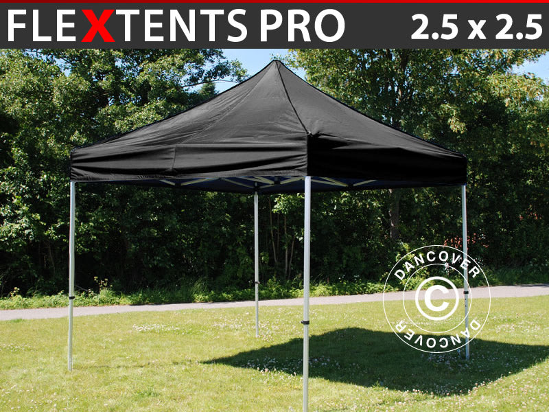 faltzelt de FleXtents PRO 2,5x2,5m Schwarz – Jetzt bei Dancover kaufen Camping & Outdoors Color:Gold Ion + Amber (206) Symbol Für Das Logo