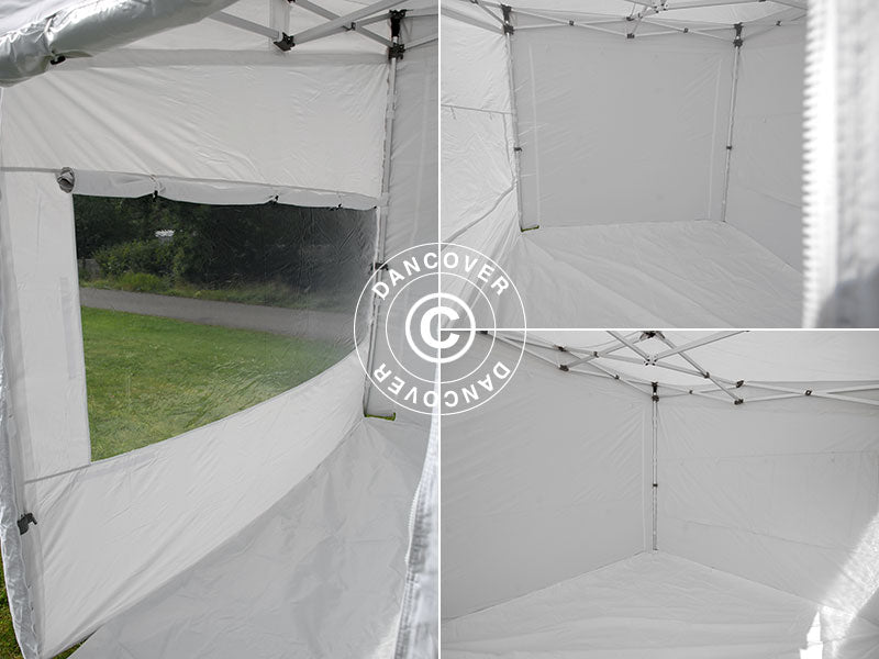 Vouwtent FleXtents PRO Trapezo 2x3m Wit, inkl. 4 Zijwanden