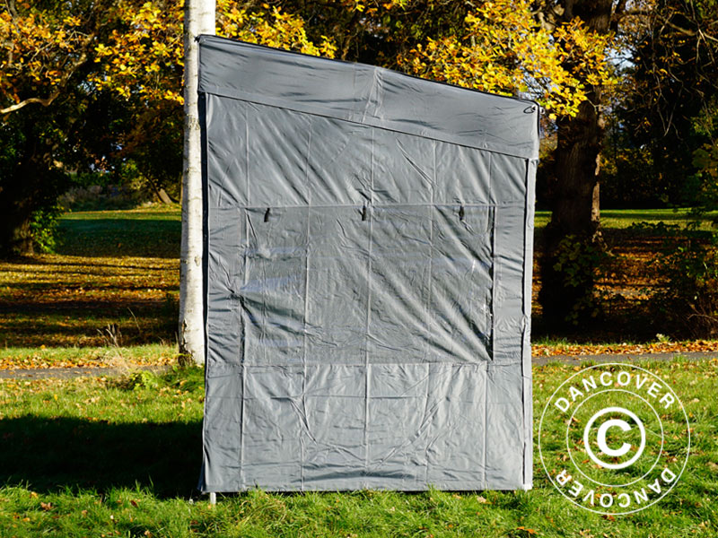 Pop up gazebo FleXtents PRO Trapezo 2x3 m Grey, incl. 4 sidewalls