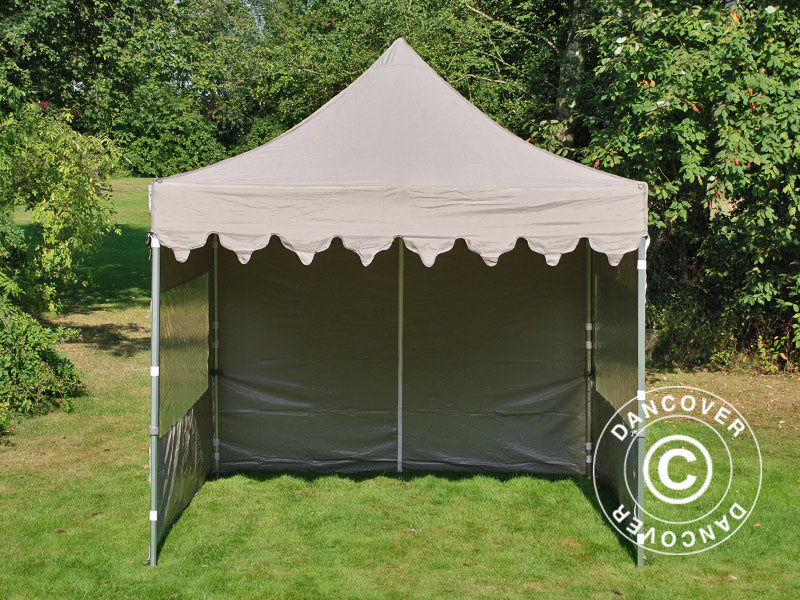 Tente Pliante FleXtents PRO "Morocco" 3x3m Latte, avec 4 cotés