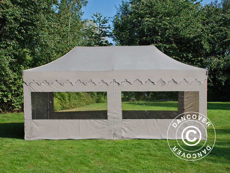 Brzo sklopivi paviljon FleXtents PRO "Morocco" 3x6m Latte, uključ. 6 bočne stranice