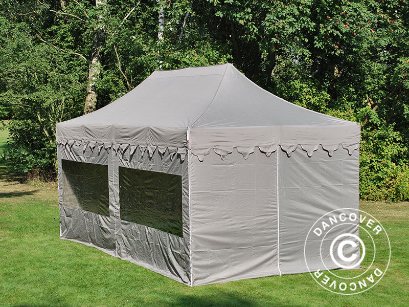 Gazebo pieghevole FleXtents PRO "Morocco" 3x6m Latte, incl. 6 fianchi