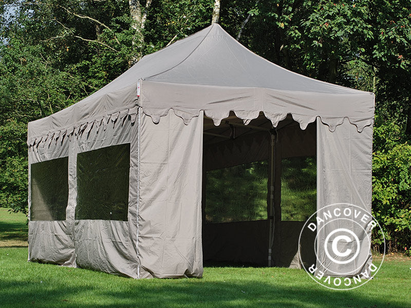 Gazebo pieghevole FleXtents PRO "Morocco" 3x6m Latte, incl. 6 fianchi