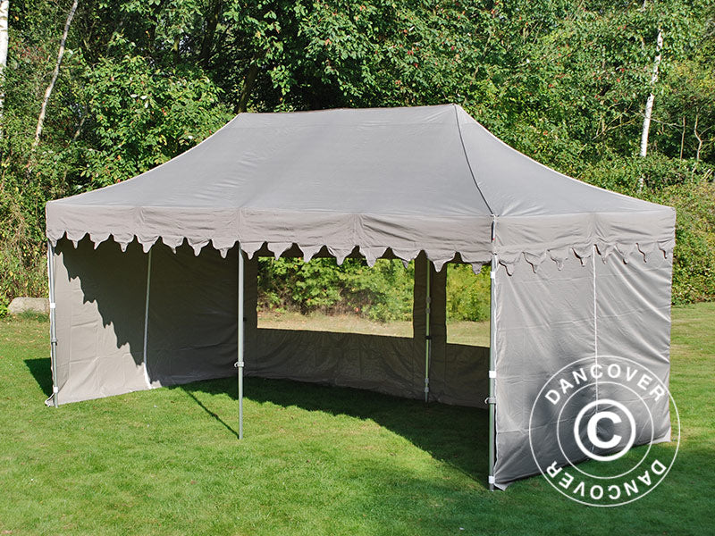 Vouwtent FleXtents PRO "Morocco" 3x6m Latte, inkl. 6 zijwanden