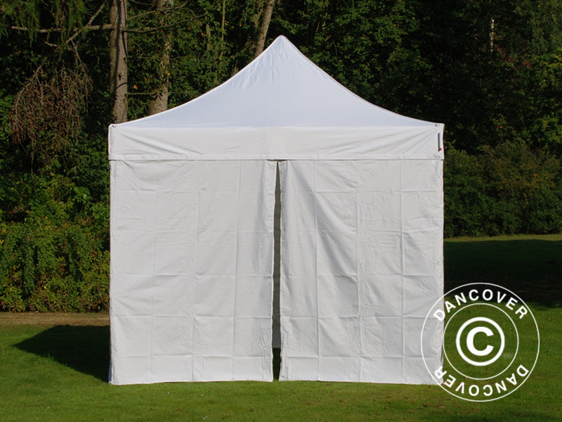 Vouwtent FleXtents PRO Vintage Style 3x3m Wit, inkl. 4 Zijwanden