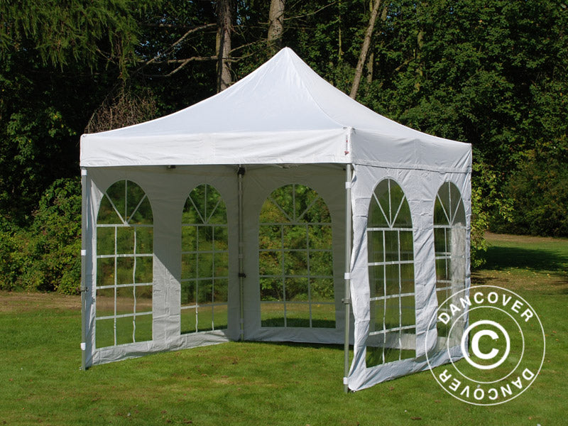 Pop up gazebo FleXtents Xtreme 50 Vintage Style 3x3 m White, incl. 4 sidewalls