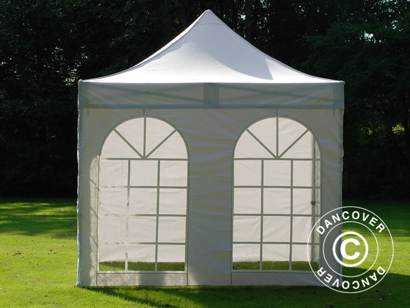 Pop up gazebo FleXtents Xtreme 50 Vintage Style 3x3 m White, incl. 4 sidewalls