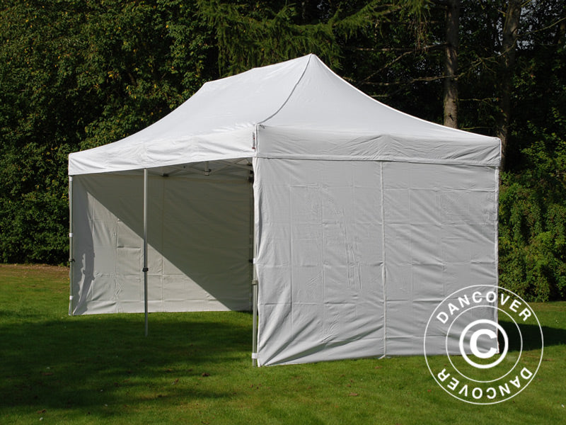 Carpa plegable FleXtents PRO Vintage Style 3x6m Blanco, Incl. 6 lados