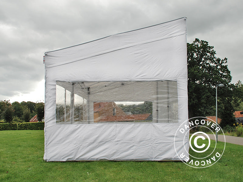 Tente pliante FleXtents PRO Trapezo 3x6m Blanc, avec 4 cotés