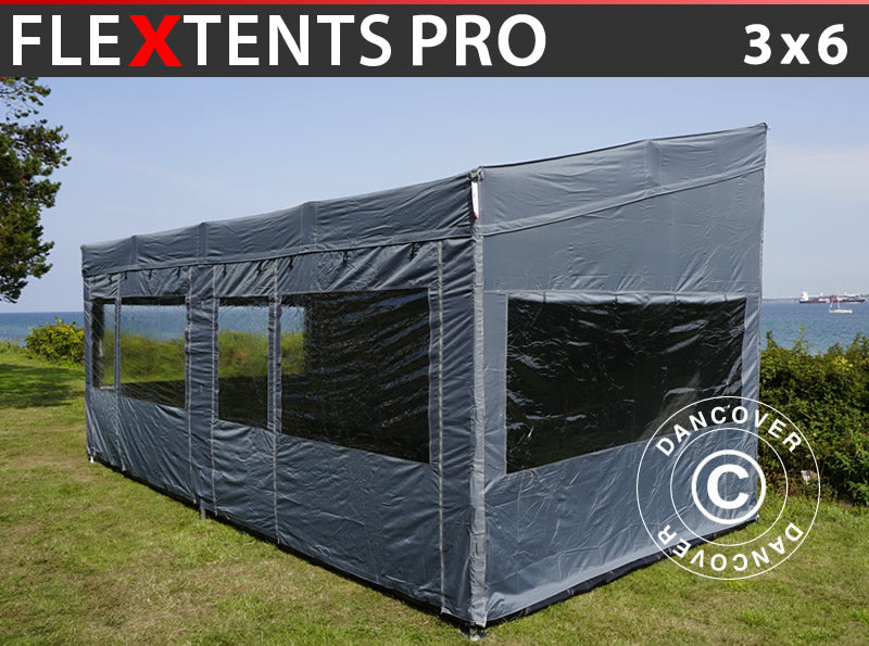 Faltzelt FleXtents PRO Trapezo 3x6m Grau – Jetzt kaufen