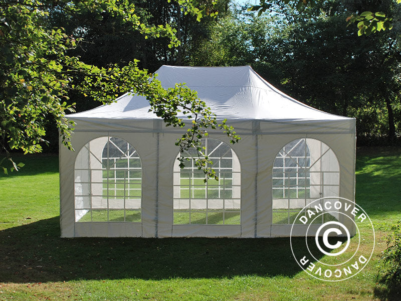 Tenda Dobrável FleXtents Xtreme 50 Vintage Style 4x6m Branco, incl. 8 paredes laterais