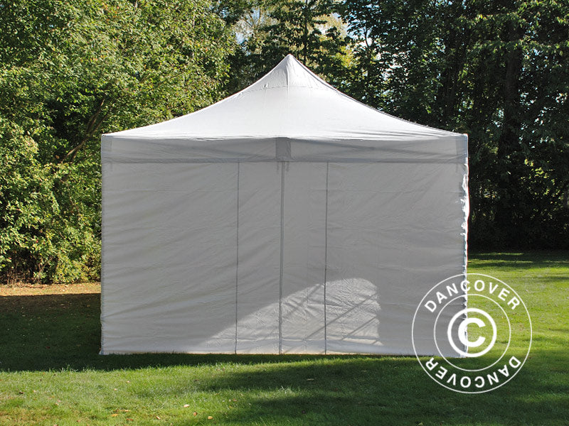 Pop up gazebo FleXtents Xtreme 50 Vintage Style 4x8 m White, incl. 6 sidewalls