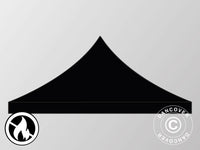 Roof cover for Pop up gazebo FleXtents 3x3 m, Black, Flame retardant