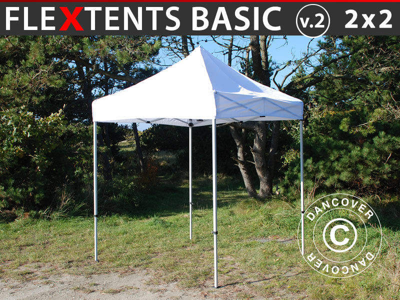 Pop up aiatelk FleXtents Basic v.2, 2x2m Valge